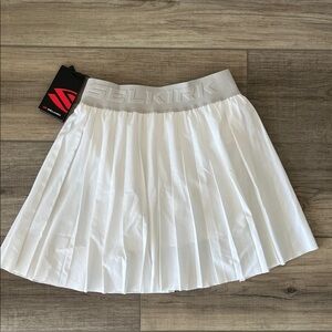 Women's White Pleated Pickleball Skirt